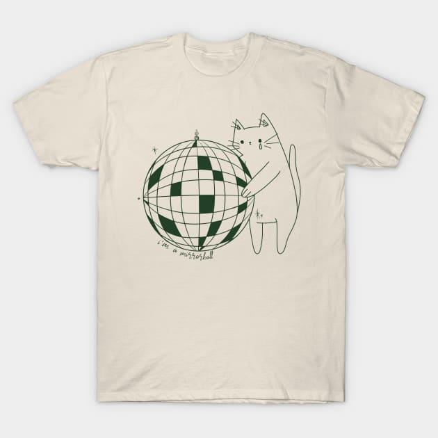 Mirrorball cat T-Shirt by sheroomy